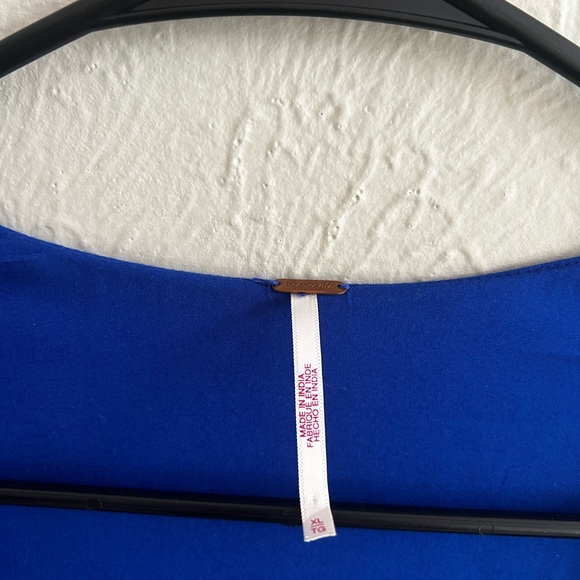 Free people vintage summer midi dress Royal blue XL - Picture 13 of 13